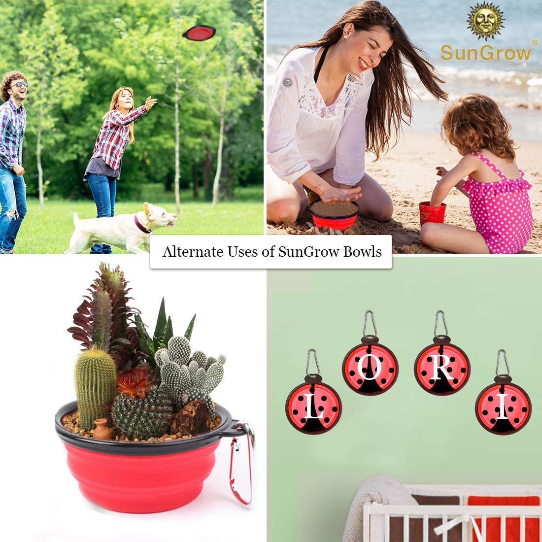 SunGrow collapsible dog travel bowls are dishwasher-safe for quick cleanup.