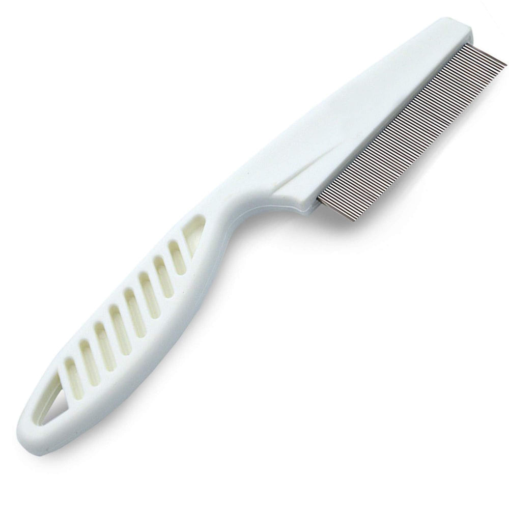 SunGrow detangling pet comb teeth close-up showing stainless steel pins for knot-free grooming.