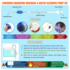 SunGrow aquarium cleaning kit compact design for quick setup and storage.
