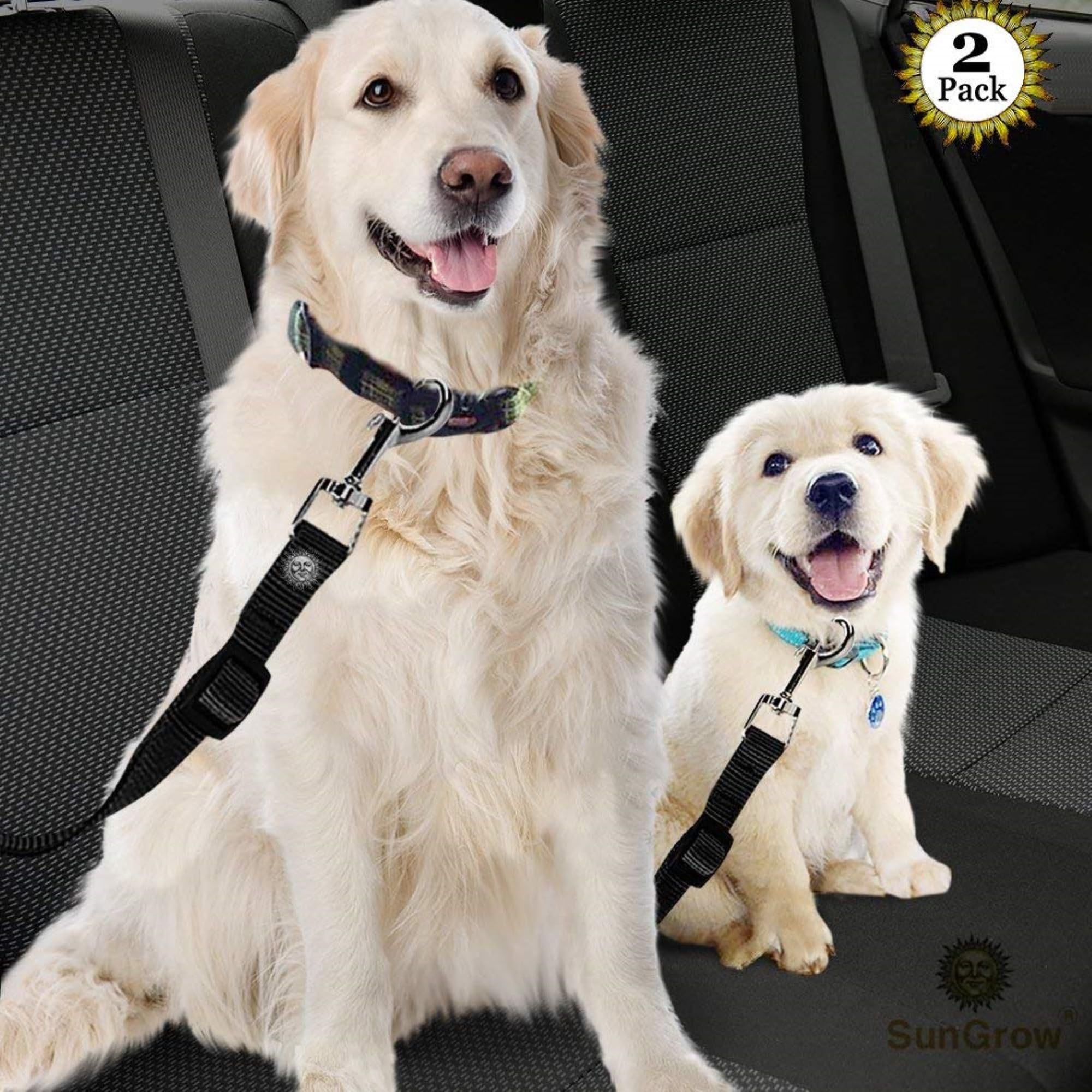 SunGrow adjustable-length strap shown beside a harness for customizable fit.