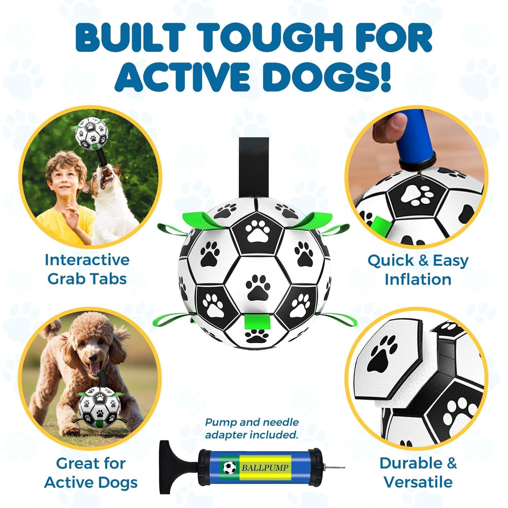 SunGrow dog soccer ball water-friendly design supports outdoor splash play