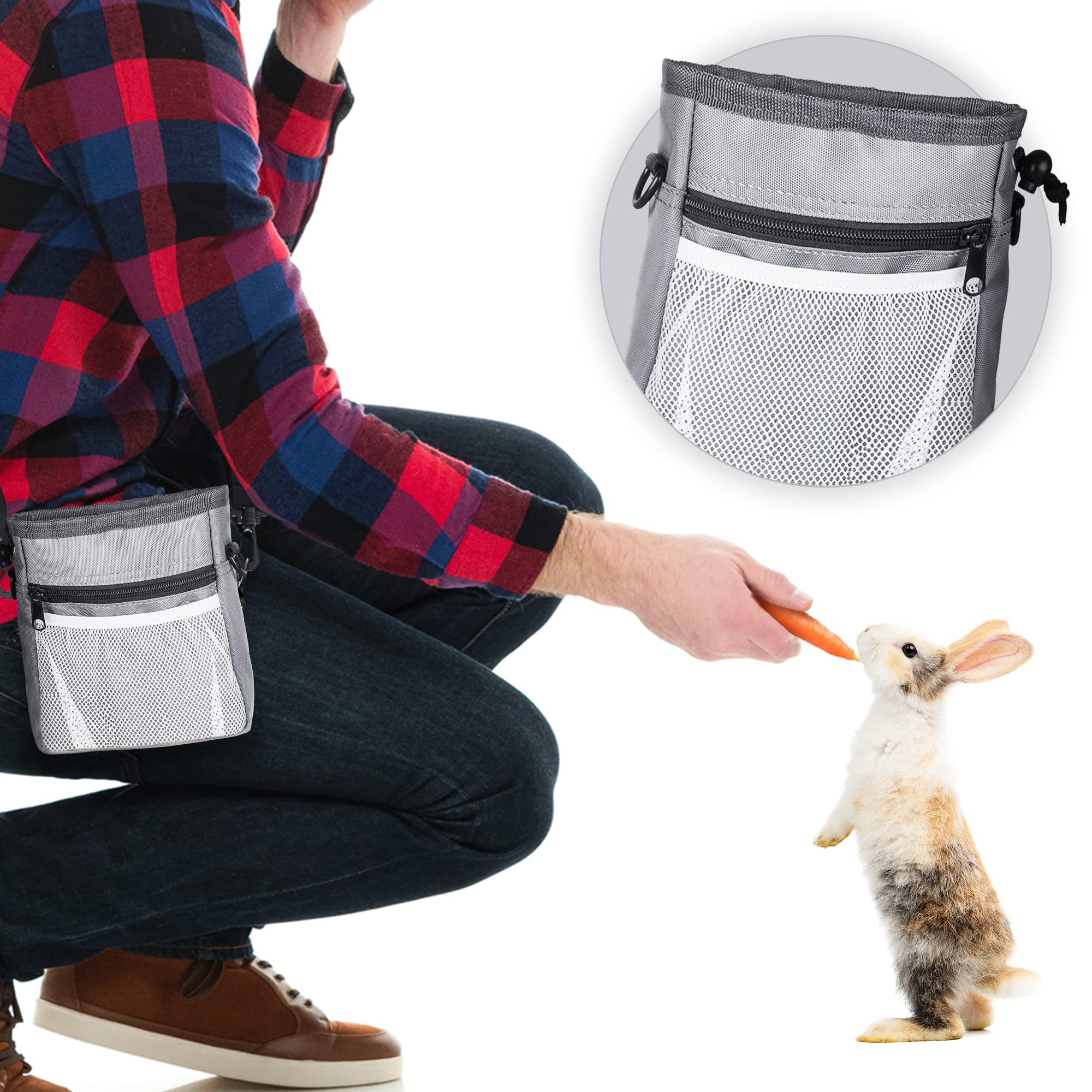 SunGrow Dog Travel Pouch adjustable belt enables comfortable hands-free wear.