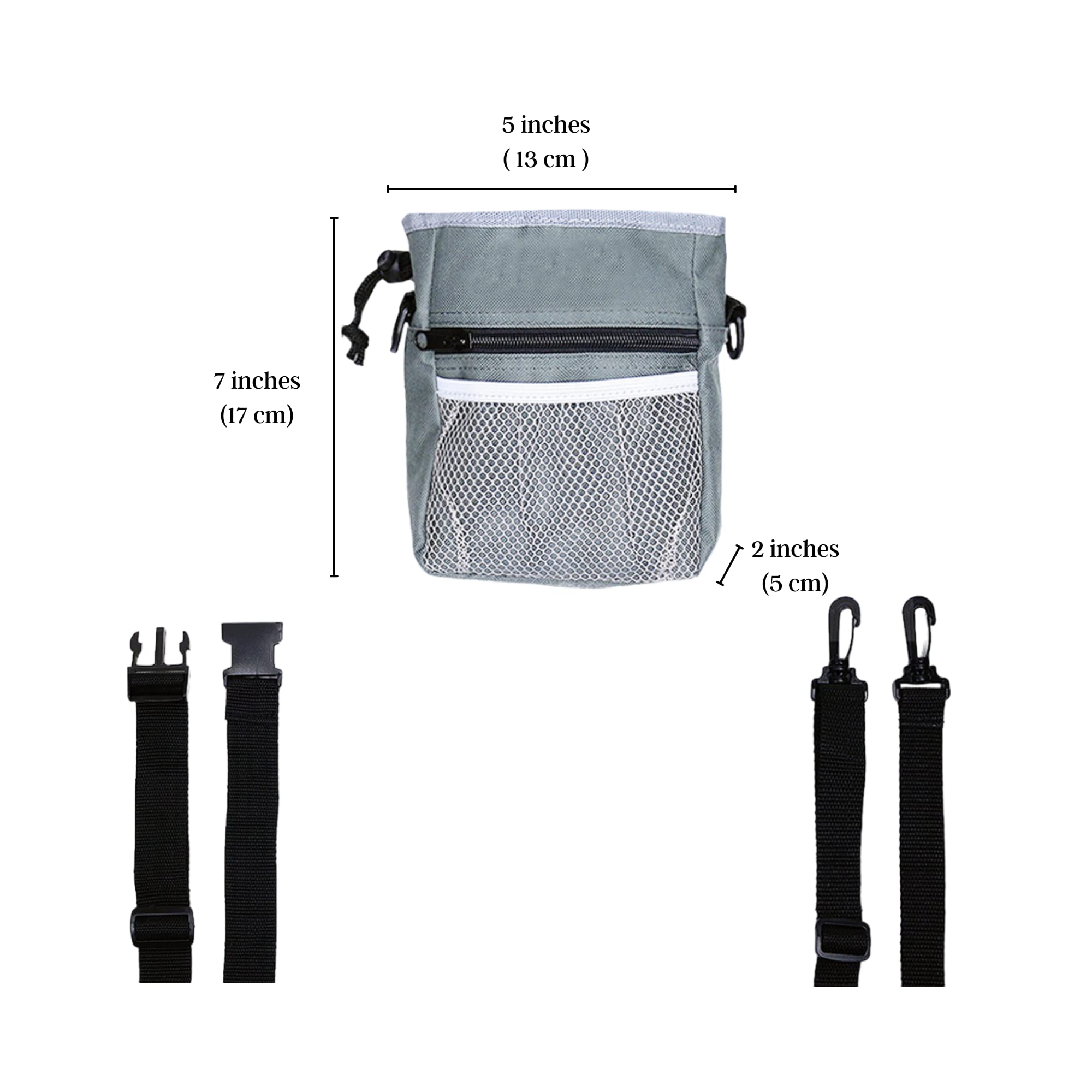 SunGrow Dog Travel Pouch close-up of drawstring closure keeping contents secure.