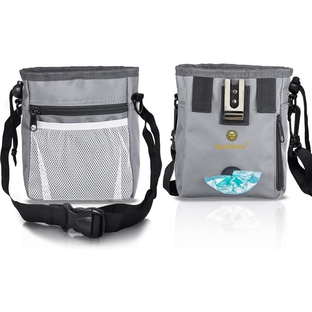 SunGrow Dog Travel Pouch in-use during a walk or training session.