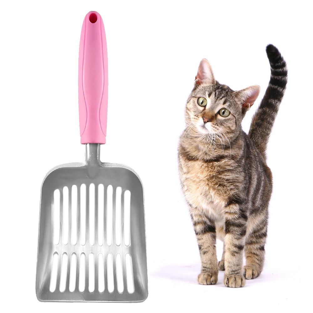 SunGrow large cat litter scoop with ergonomic handle eases long scooping sessions