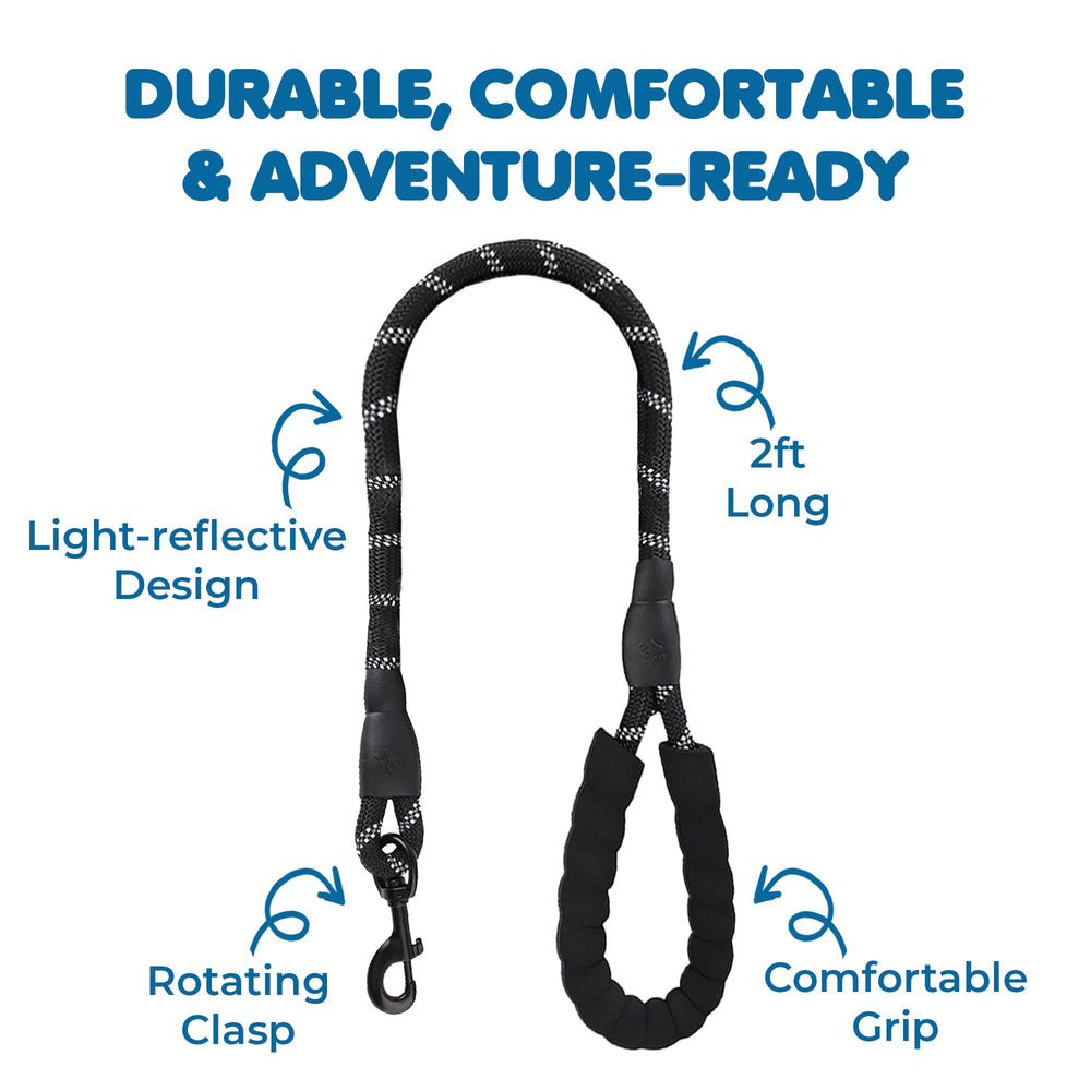 SunGrow lightweight travel-friendly leash is easy to carry on adventures.