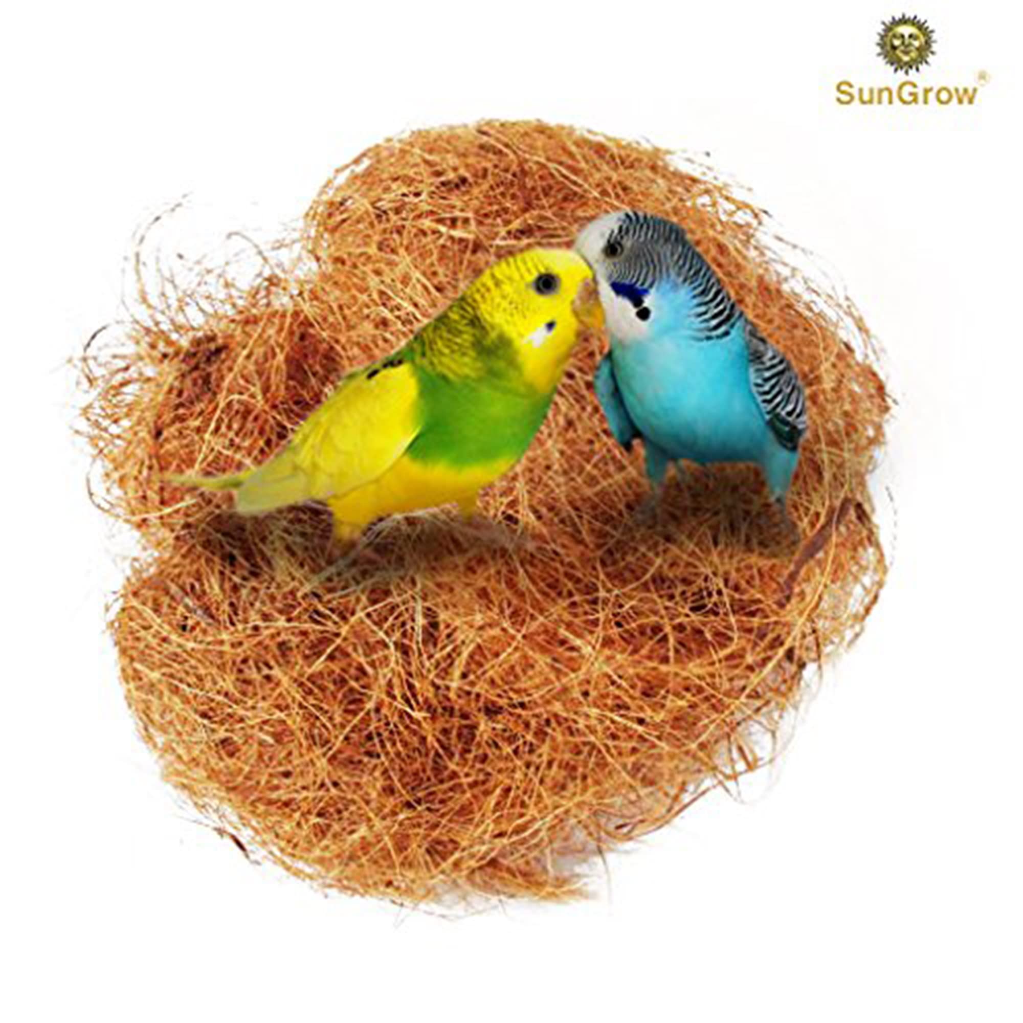 SunGrow coconut fiber nesting material resembles natural fibers birds seek for nests.