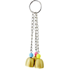 SunGrow parrot bell toy galvanized bells closeup promotes engaging cage play