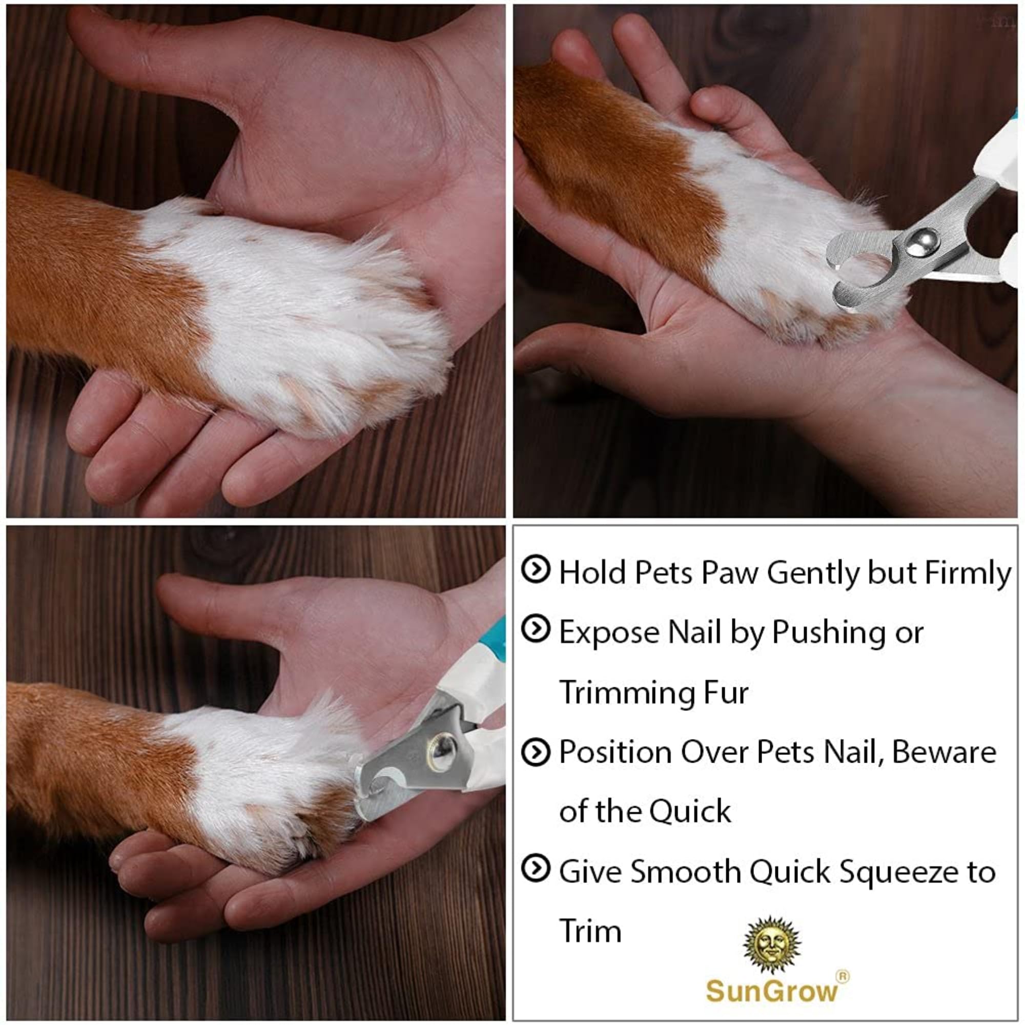 SunGrow pet-friendly clipper supports safe trimming for small animals and anxious pets