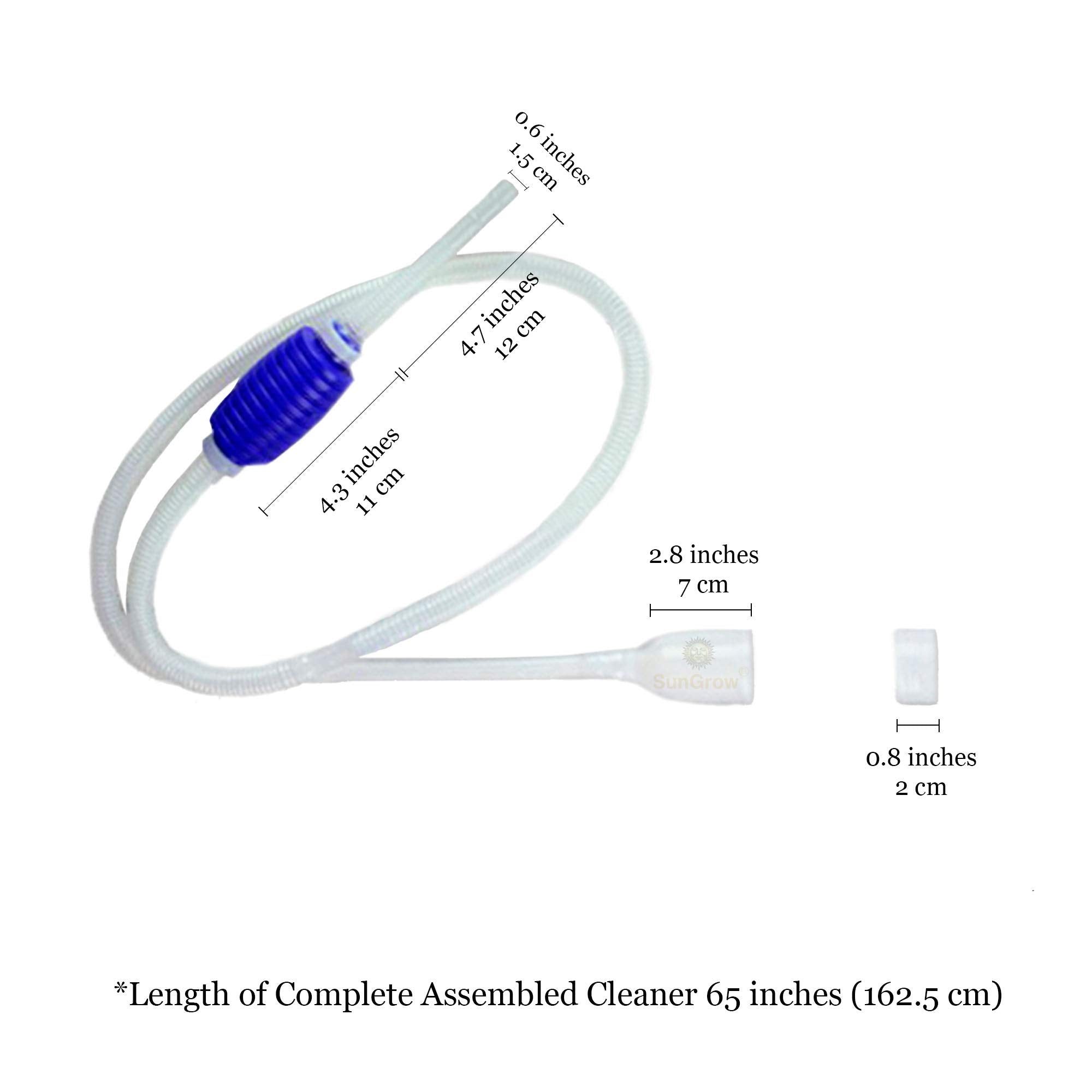 SunGrow substrate cleaner keeps gravel debris out of the hose during use.