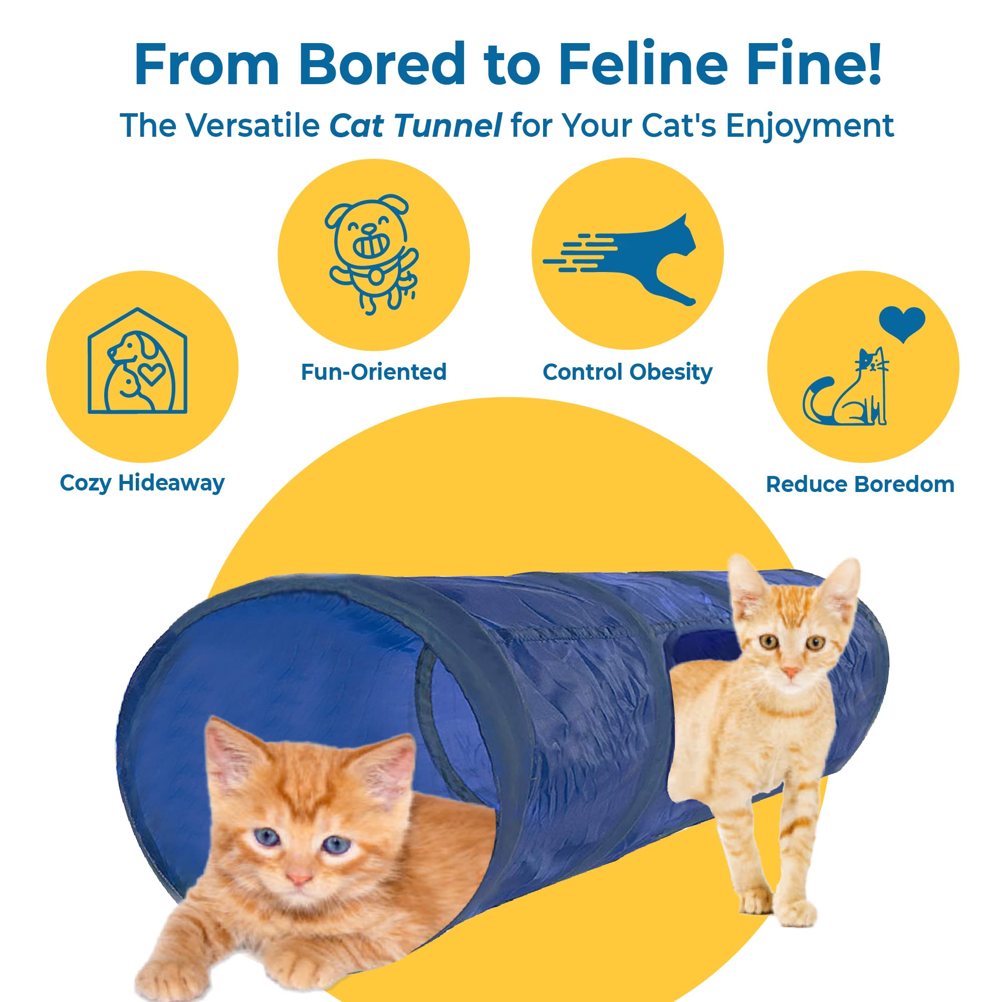 SunGrow Cat & Bunny Tunnel peek hole provides a playful lookout.