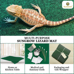 SunGrow Reptile Mat fast-drying design supports quick cleaning and reuse