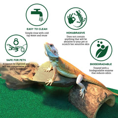 SunGrow Reptile Mat substrate barrier absorbs urine for cleaner habitat