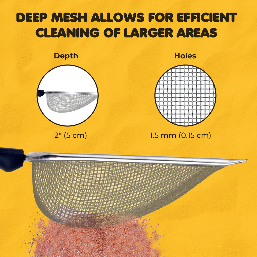 SunGrow Reptile Sand Scoop supports bearded dragons, geckos, and snakes during habitat care.