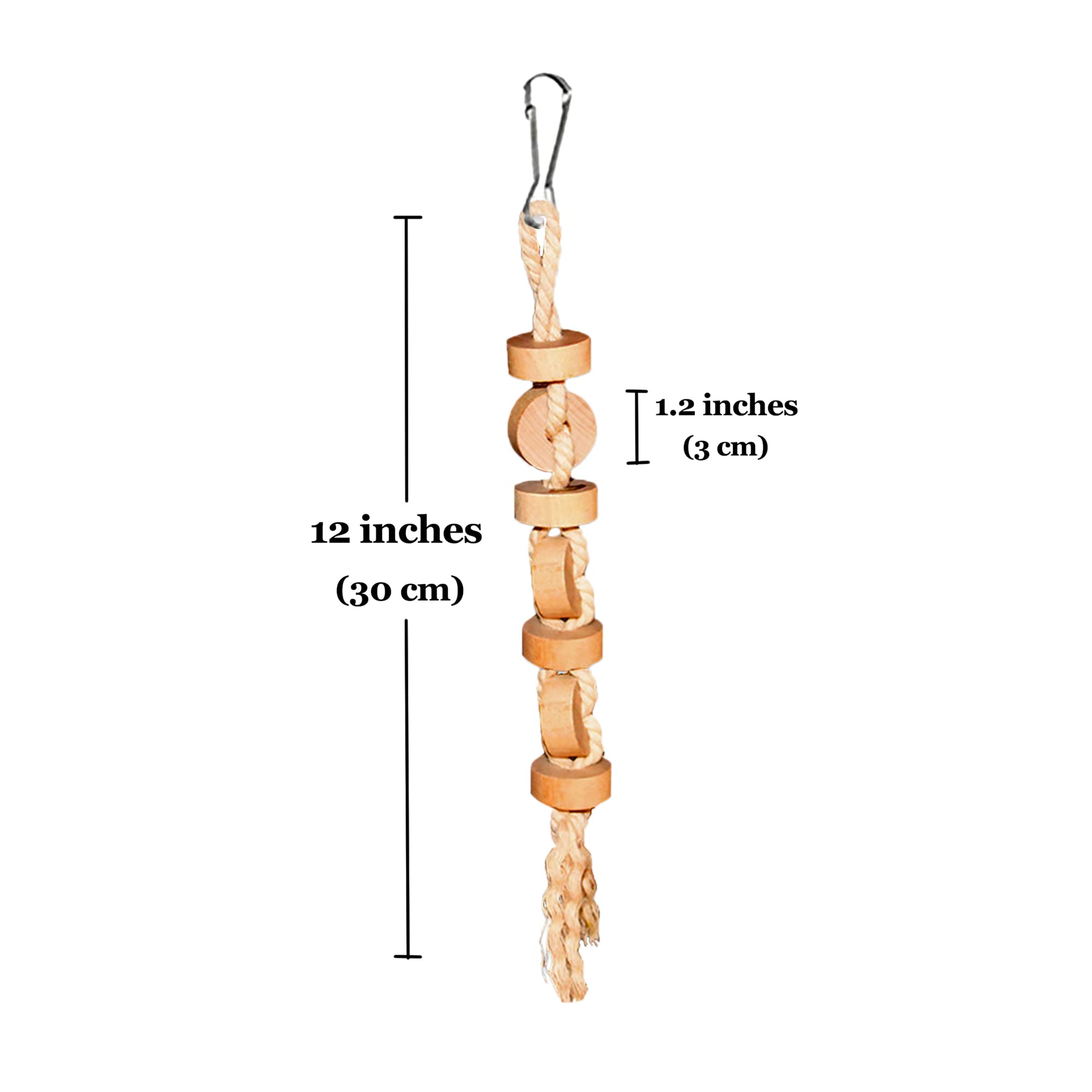 SunGrow rope texture and wood contrast create engaging chew sessions