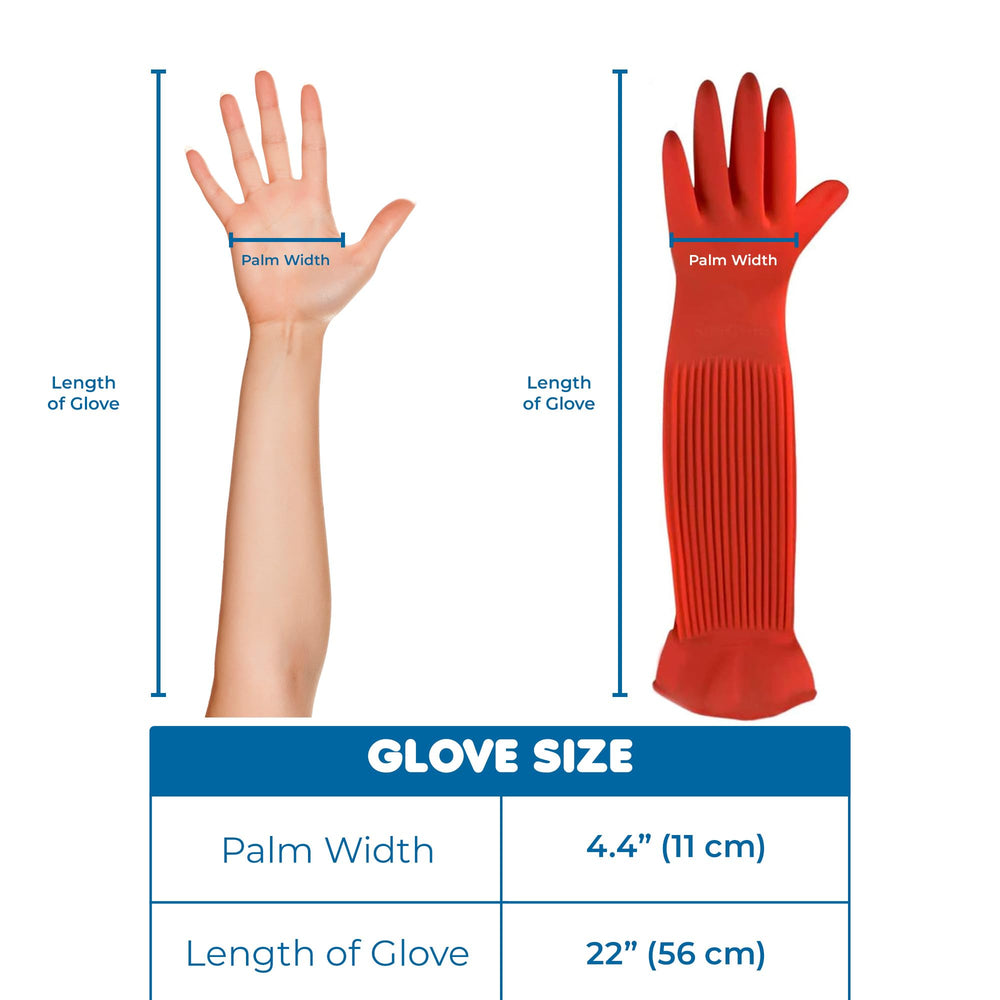 SunGrow 22-inch gloves offer secure grip for scrubbing and care.