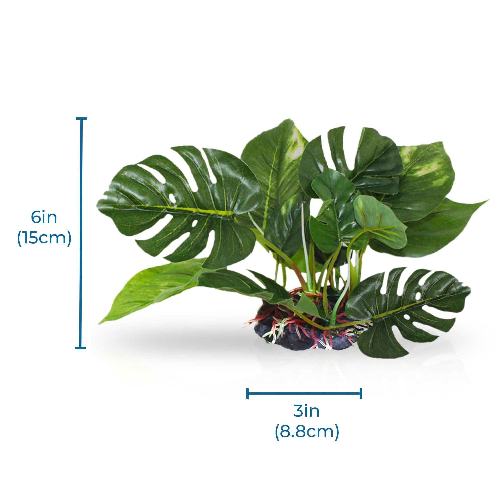 SunGrow realistic plant sways softly, enhancing movement in the tank.