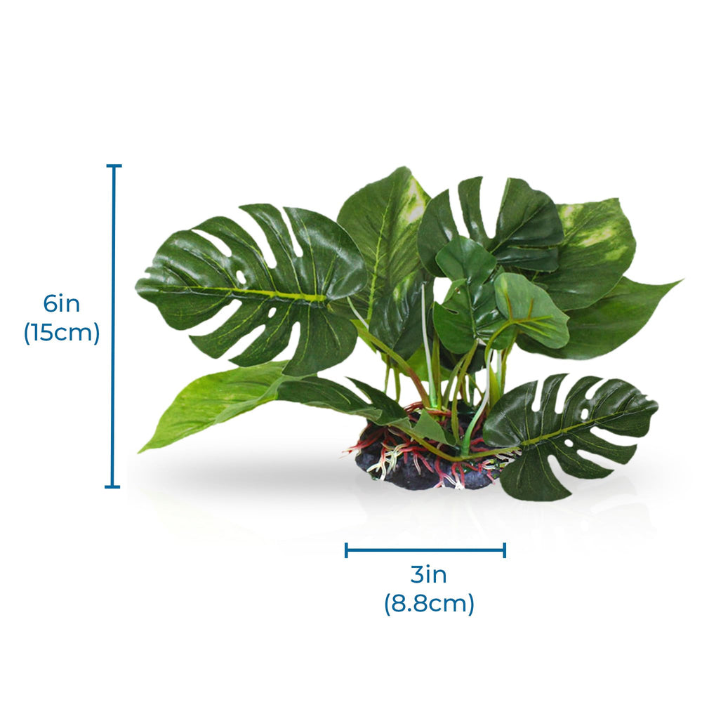 SunGrow realistic plant sways softly, enhancing movement in the tank.