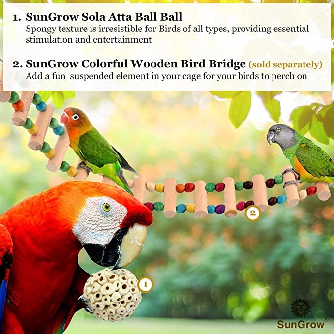 SunGrow Sola Atta Ball edible plant tissue with no dyes or plastics.