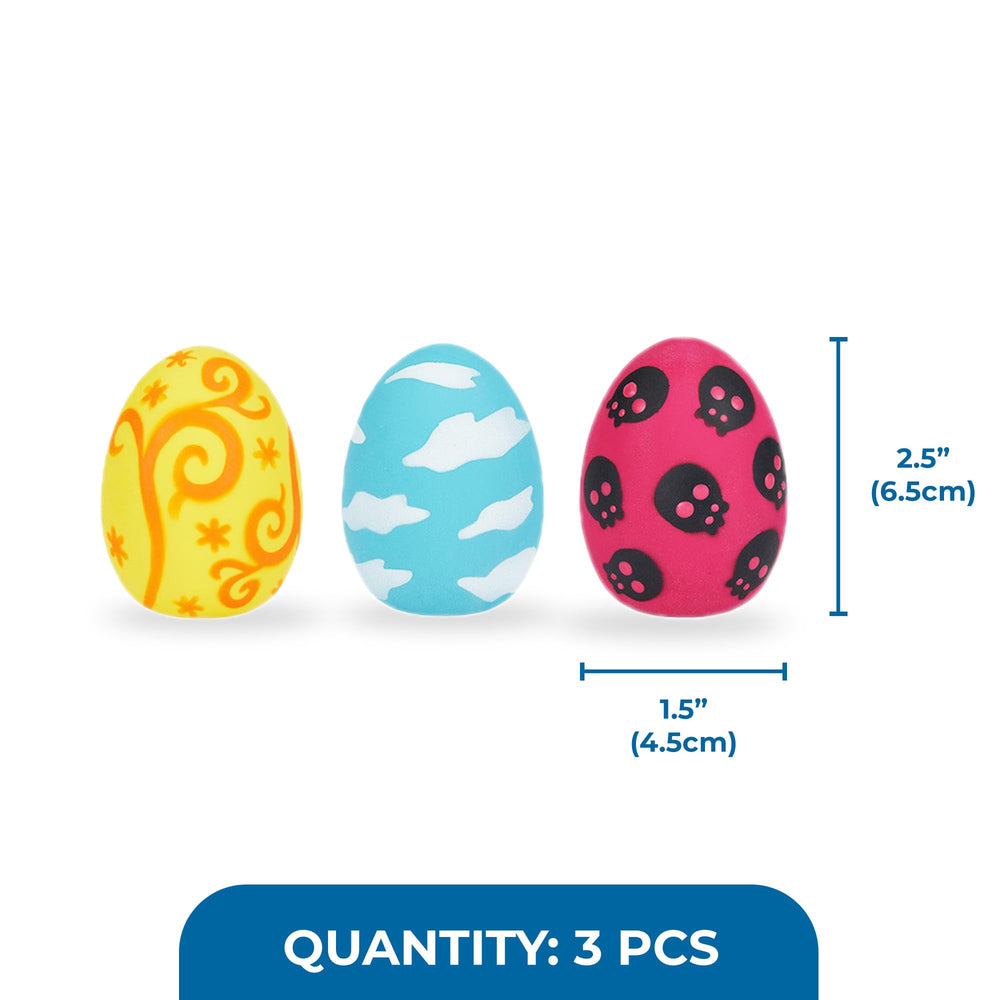 SunGrow Squeak Ball Easter designs – three patterns spark curiosity during play.