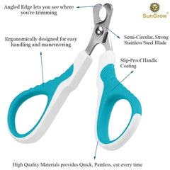 SunGrow stainless-steel blade cuts through nails quickly and cleanly