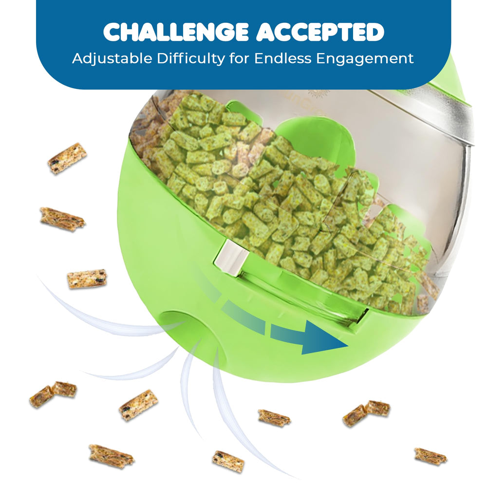 SunGrow Treat Ball cat use—engaging puzzle snack for feline enrichment