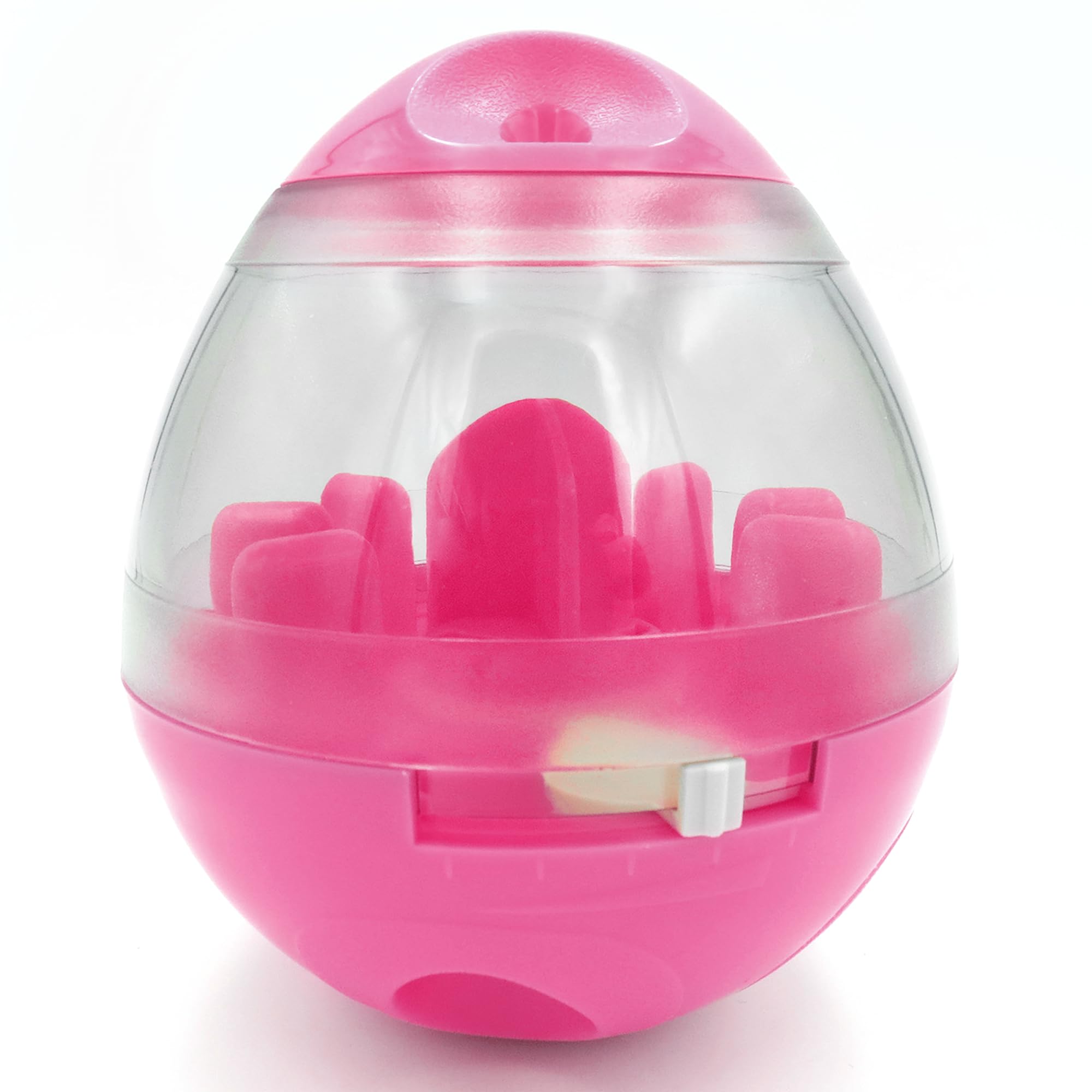 SunGrow treat ball rolling action demonstrates slow-release treats for engagement.