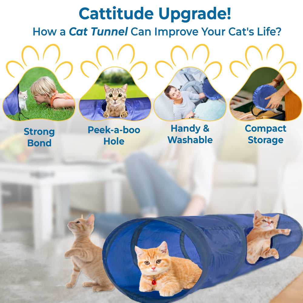 SunGrow Cat & Bunny Tunnel length adjustable for short or long sessions.