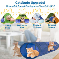 SunGrow Cat & Bunny Tunnel length adjustable for short or long sessions.
