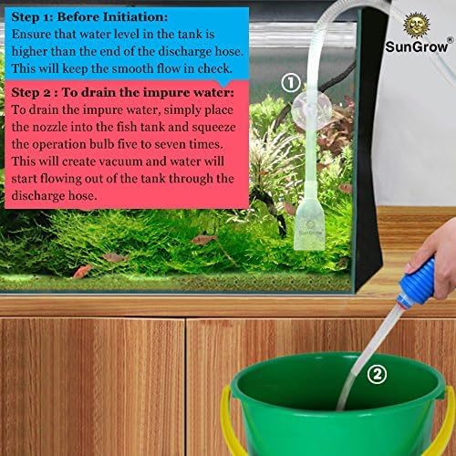 SunGrow 65-inch siphon kit for freshwater and saltwater tanks.