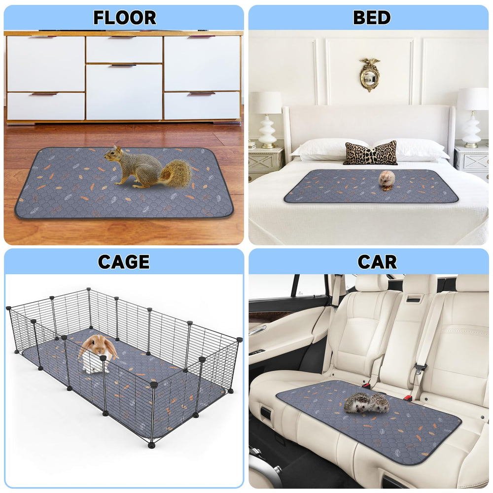 Sunheir guinea pig cage liner setup under enclosure or bed
