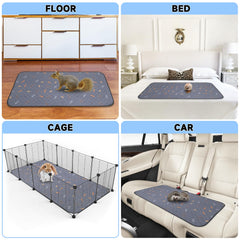 Sunheir guinea pig cage liner setup under enclosure or bed
