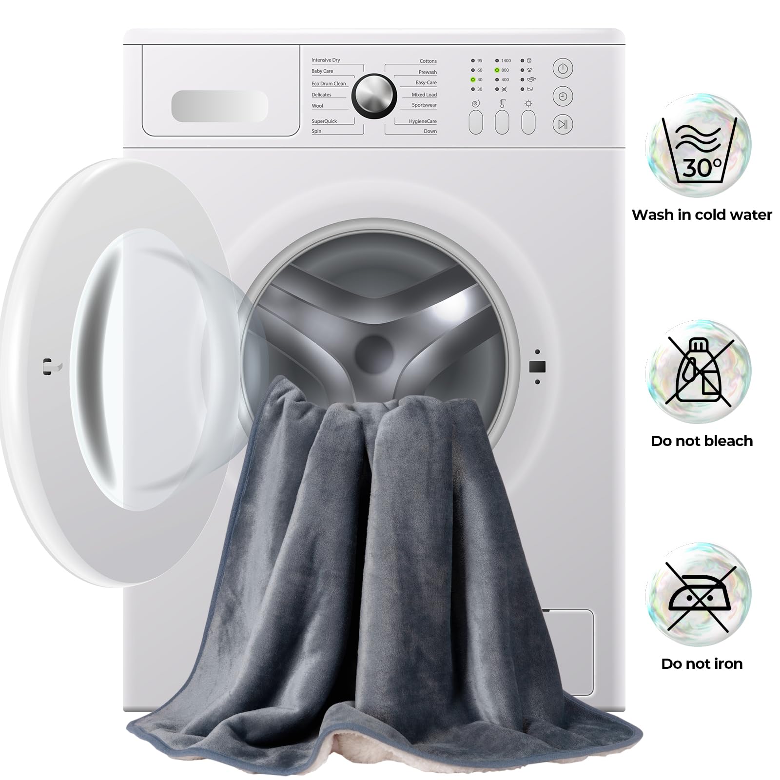 Sunheir machine-washable dog blanket remains soft and colorfast after wash cycles.