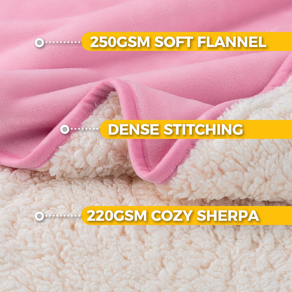 Sunheir manta doble cara sherpa franela ofrece calidez suave