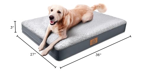 Sunheir grey fabric orthopedic bed arrives compact and expands for full loft.