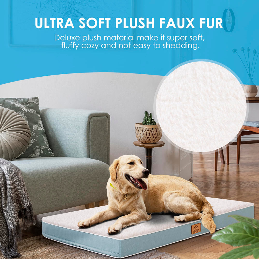 Sunheir Orthopedic Dog Bed removable washable cover eases cleaning after muddy adventures.