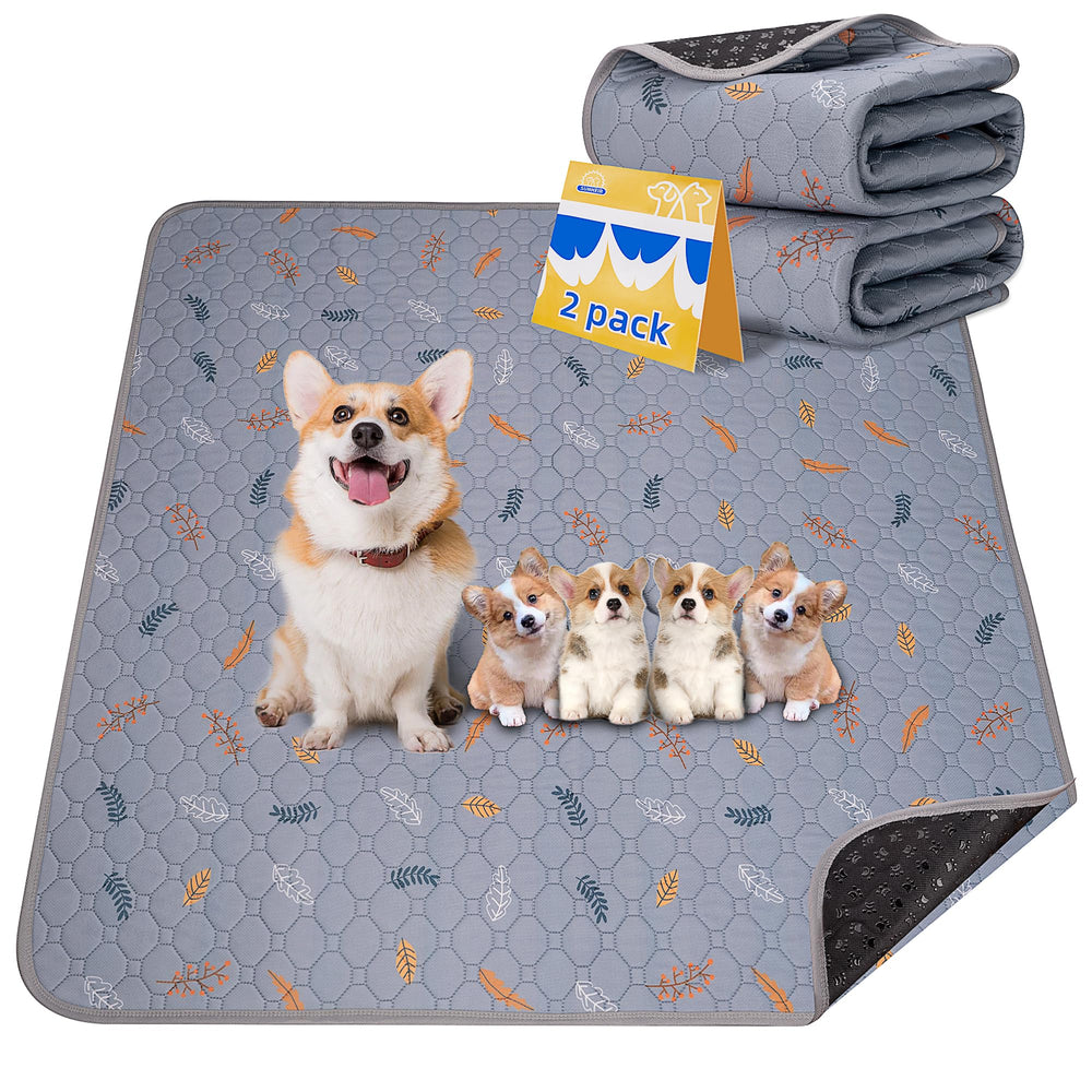 Sunheir two-pack extra-large dog pad on floor showing absorbent, leakproof protection.