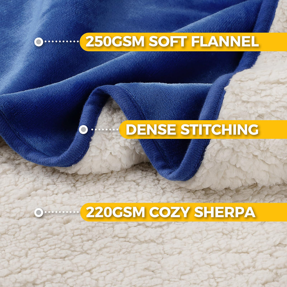 Sunheir ultra-soft Sherpa blanket provides cozy warmth for naps.