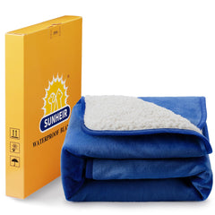 Sunheir waterproof dog blanket protects couches from spills and pet hair.