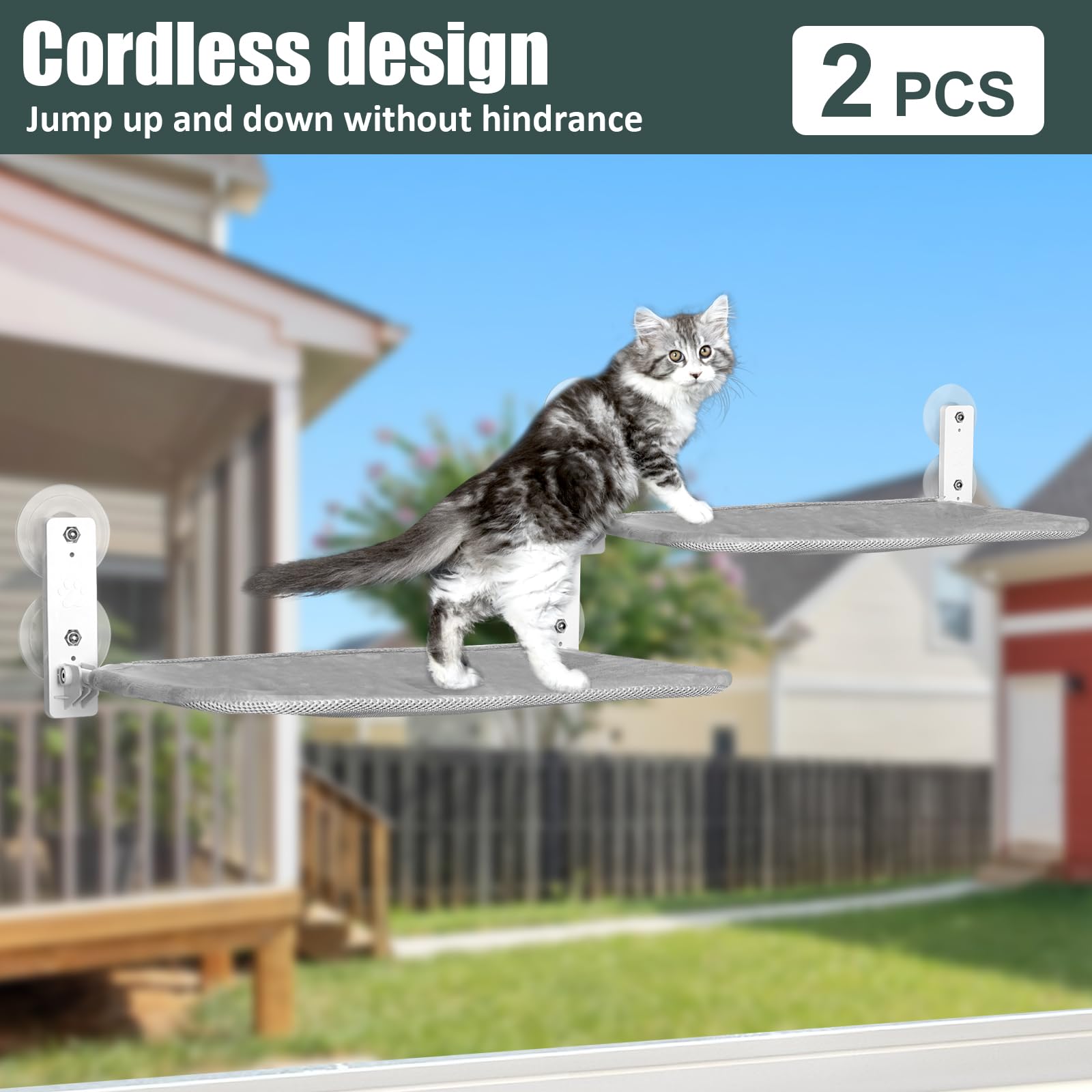 Sunhoo cat window hammock soft reversible cover for year-round comfort and easy cleaning.