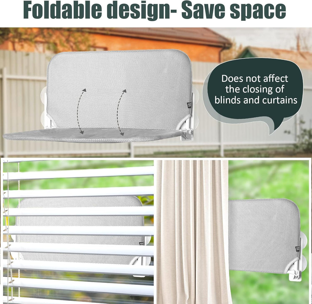 Sunhoo cat window hammock with suction cups for secure, window-mount stability.