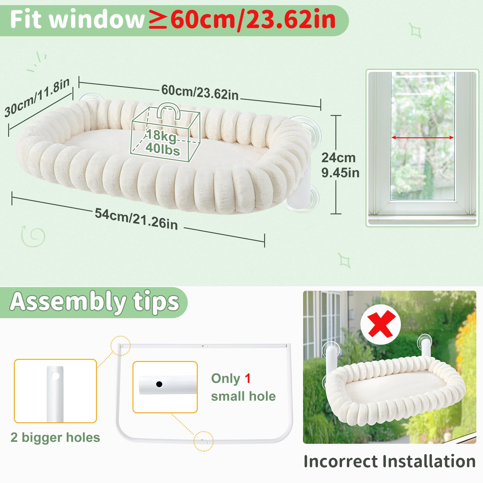 Sunhoo Cat Window Perch Bed folds flat for easy storage