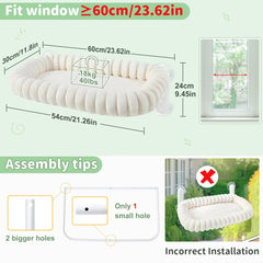 Sunhoo Cat Window Perch Bed folds flat for easy storage