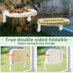 Sunhoo Cat Window Perch Bed heavy-duty frame supports up to 40 lbs