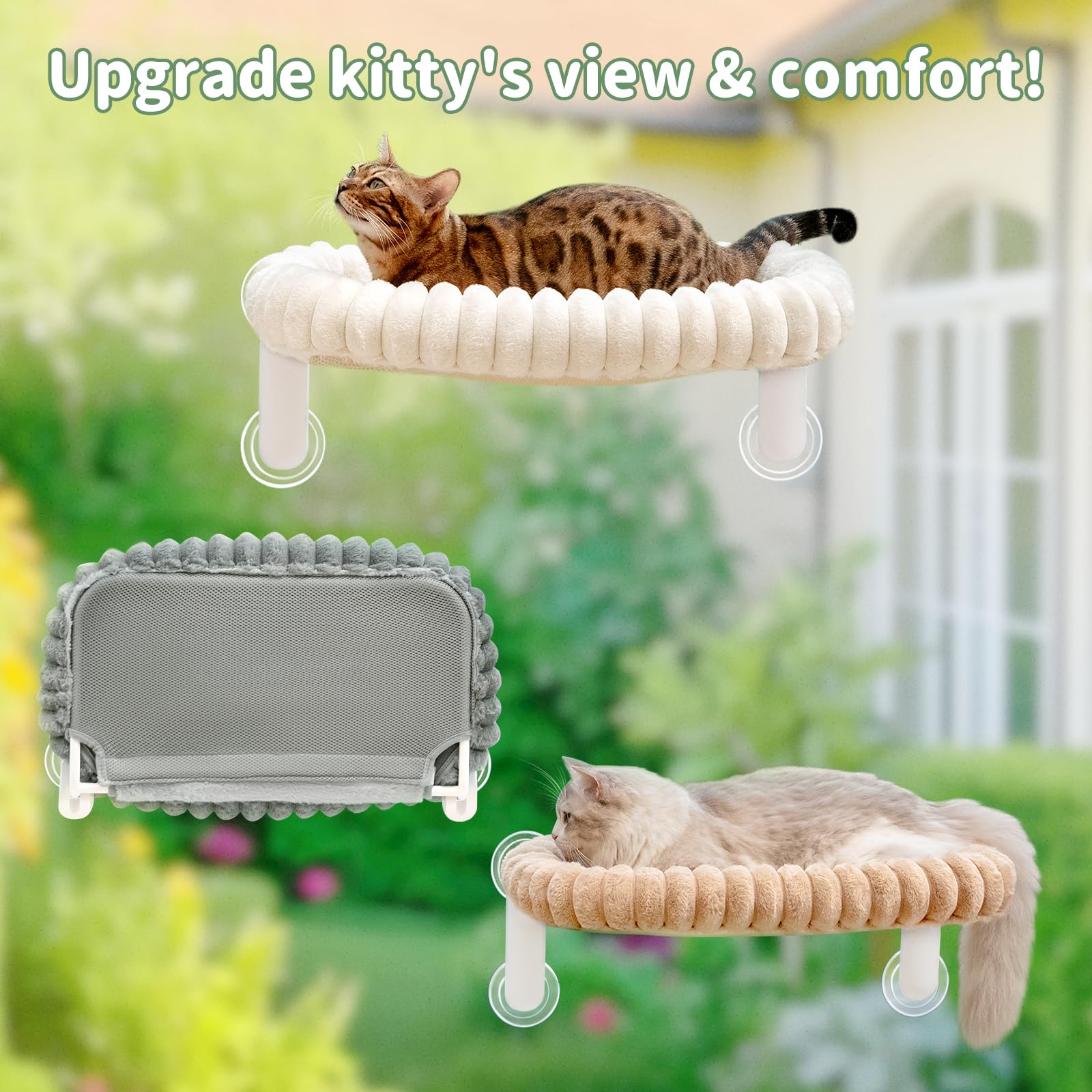 Sunhoo Cat Window Perch Bed removable cover for easy cleaning