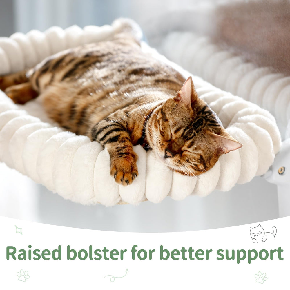 Sunhoo Cat Window Perch Bed with suction cups ensures secure placement