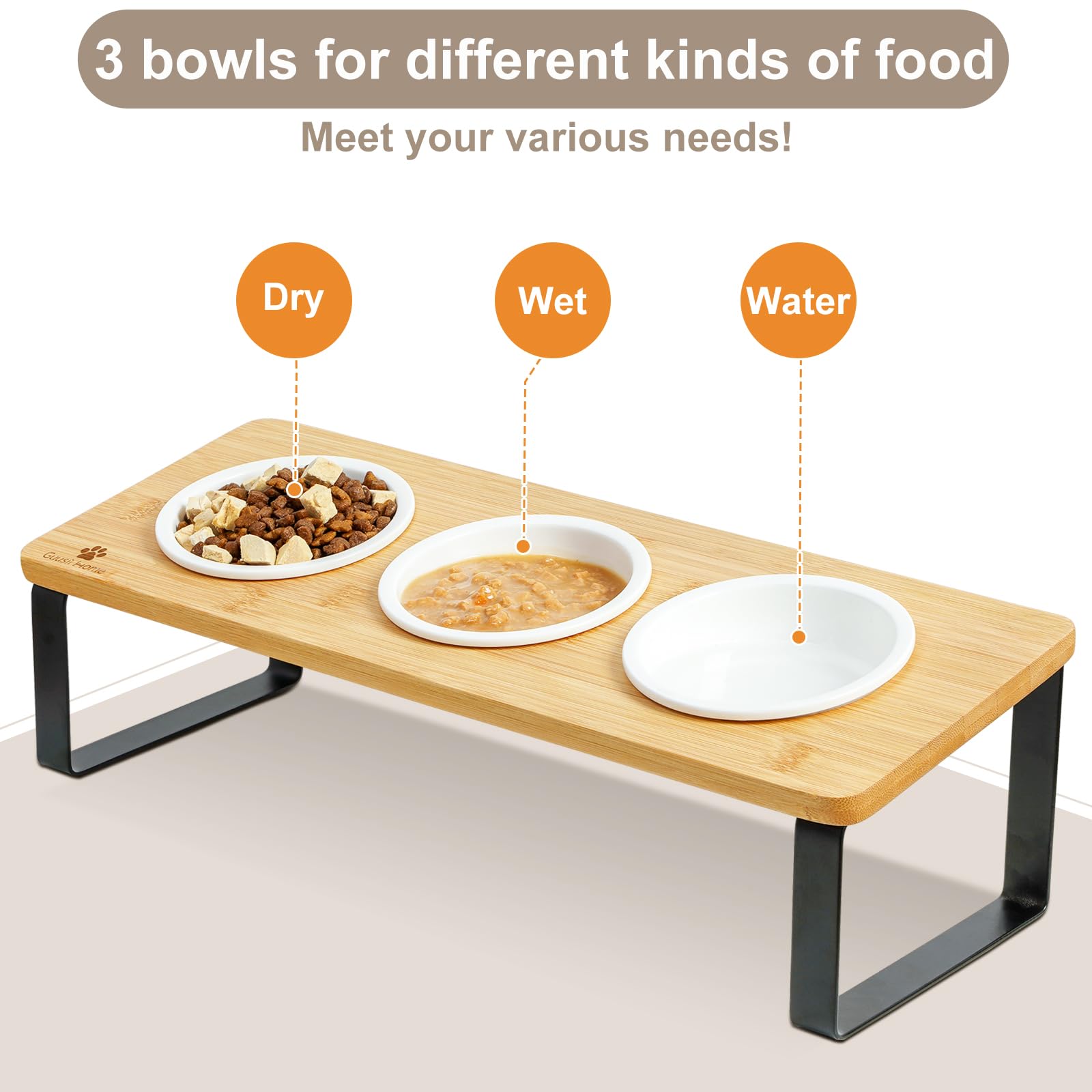 Sunhoo easy-assembly cat feeder installs in minutes for tidy, organized feeding.