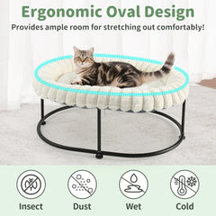 Sunhoo Elevated Cat Bed metal frame provides sturdy, reliable support.