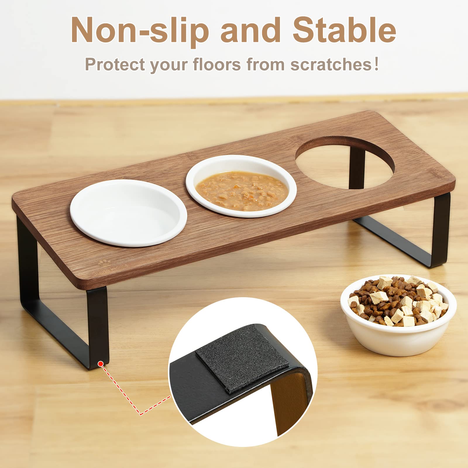 Sunhoo set reduces mess and dust around bowls during meals.