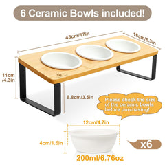 Soporte de madera Sunhoo para gato, estable y duradero durante las comidas.